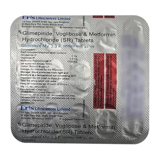 glimisave mv 3.3mg f tablet 15's